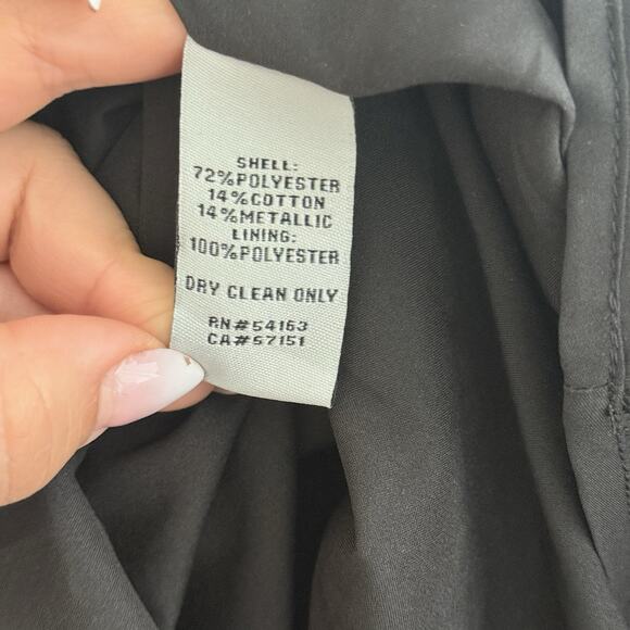 Eliza J Skirt Size 6 A-line Gold Metallic Box Pleat Lined Pockets Maximalist - Picture 4 of 11